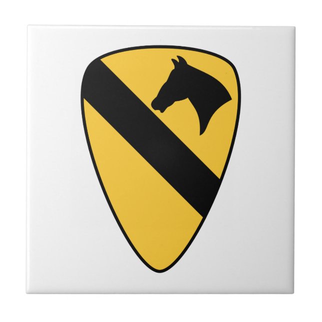 1st Cavalry Division Patch Patriotisk Kakelplatta (Framsidan)