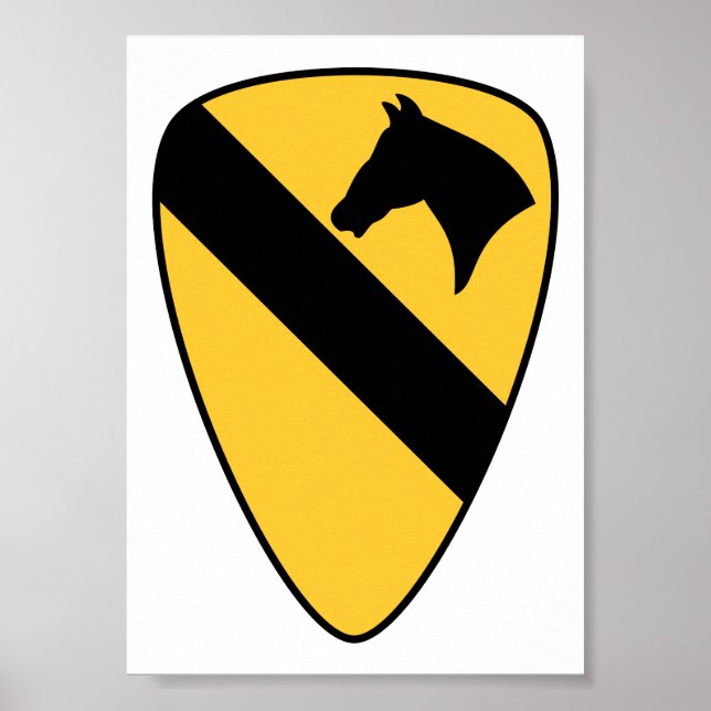 1st Cavalry Division Patch Patriotisk Poster (Framsidan)