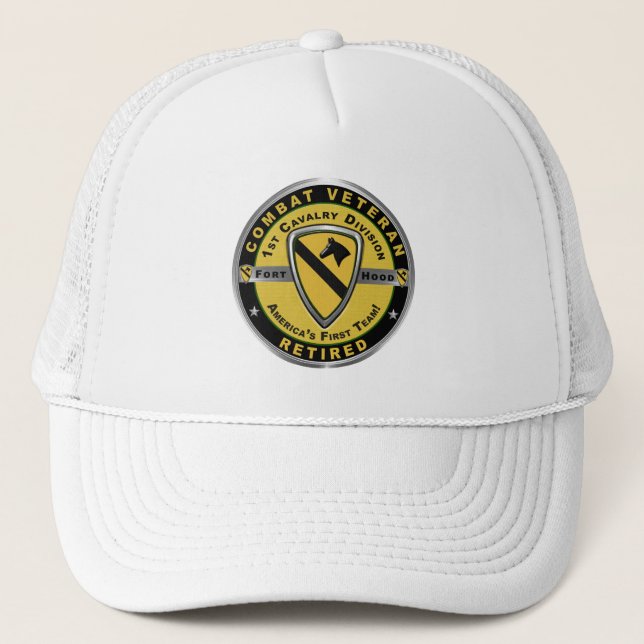1st Cavalry Division Pensionerad Veteran Keps (Framsida)