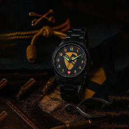 1st Cavalry Division Veteran Svart Armbandsur