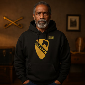 1st Cavalry Division Veteran Tribute Svart Hoodie