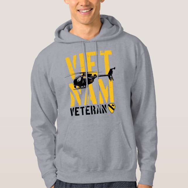 1st Cavalry Division Vietnam Veteran Hoodie (Framsida)