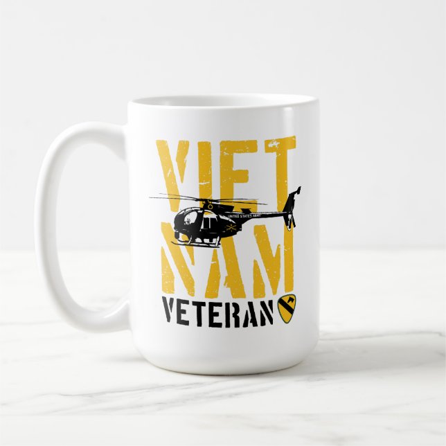 1st Cavalry Division Vietnam Veteran Kaffemugg (Vänster)