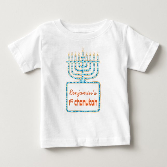 1st Chanukah för personligmenora utslagsplats Tee (Framsida)