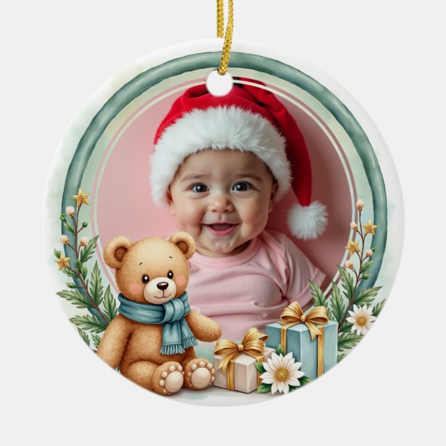 1st Christmas 2 sided Forever Our Gift Keepsake Julgransprydnad Keramik (Framsidan)