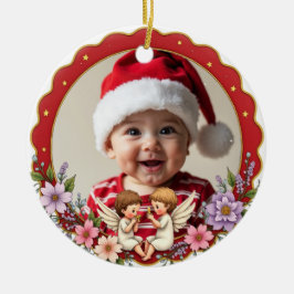 1st Christmas 2 sided Golden Keepsake Julgransprydnad Keramik