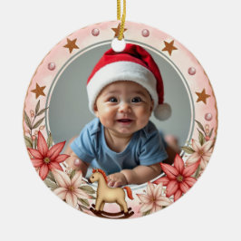 1st Christmas 2 sided, Toy Box Treasures Julgransprydnad Keramik