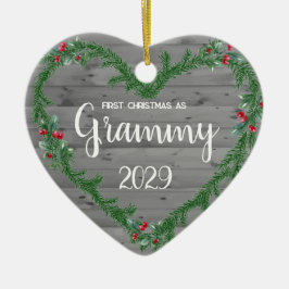 1st Christmas as Grammy Julgransprydnad Keramik