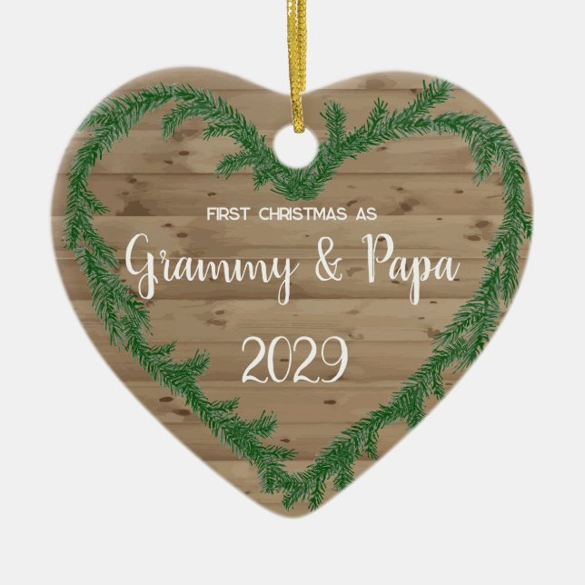 1st Christmas as Grammy Julgransprydnad Keramik (Framsidan)