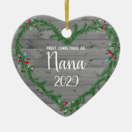 1st Christmas as Nana Julgransprydnad Keramik