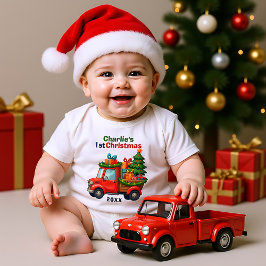 1st Christmas, cown text, Tree Haulin’ & Gift Ball T Shirt