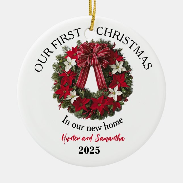 1st Christmas New Home Personalized Ornament (Framsidan)
