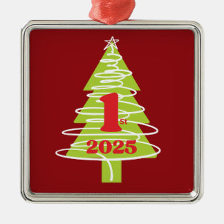 1st Christmas Red Julgransprydnad Metall