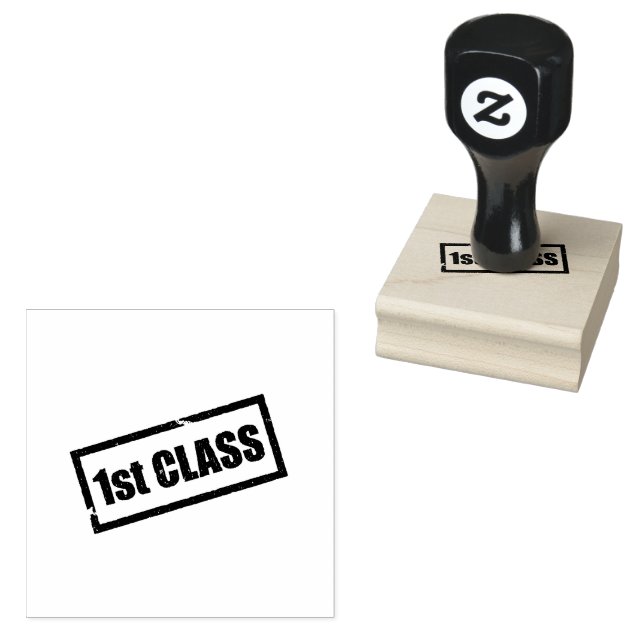 1st Class Top Performance Logo Document Seal Black Stämpel (Stämplad)