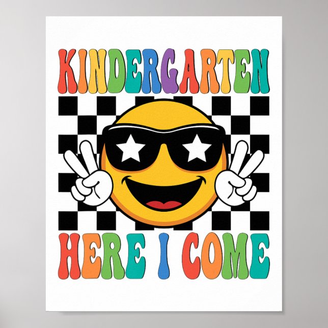 1st Day First Day Of Kindergarten Here I Come Back Poster (Framsidan)