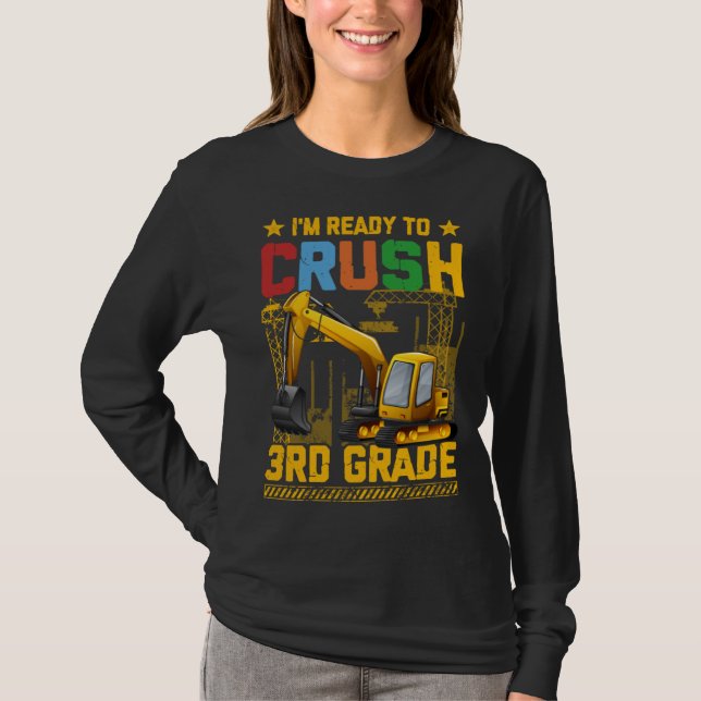 1st Day of 3rd Grade Back to School Furture Class  T Shirt (Framsida)