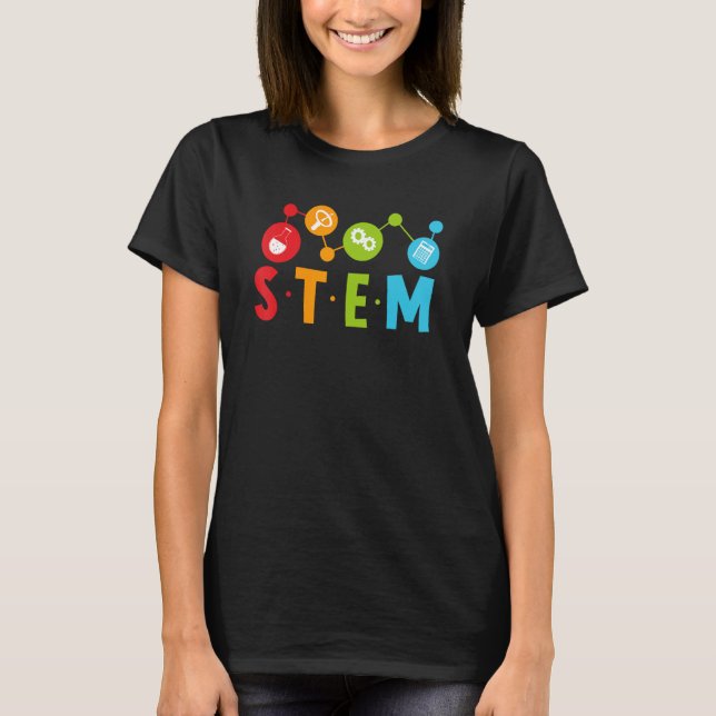 1st Day of School STEM Teacher Boys Girls Kids Sci T Shirt (Framsida)