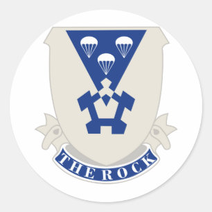 1st (Den luftburna) bataljonen, det 503. Runt Klistermärke