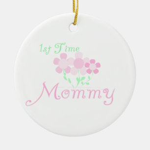 1st Den Time mammarosan blommar gåvor Julgransprydnad Keramik