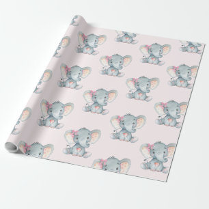 1st födelsedag för flickaktigt rosa presentpapper