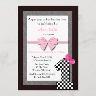 1st födelsedag för flickor inbjudningar