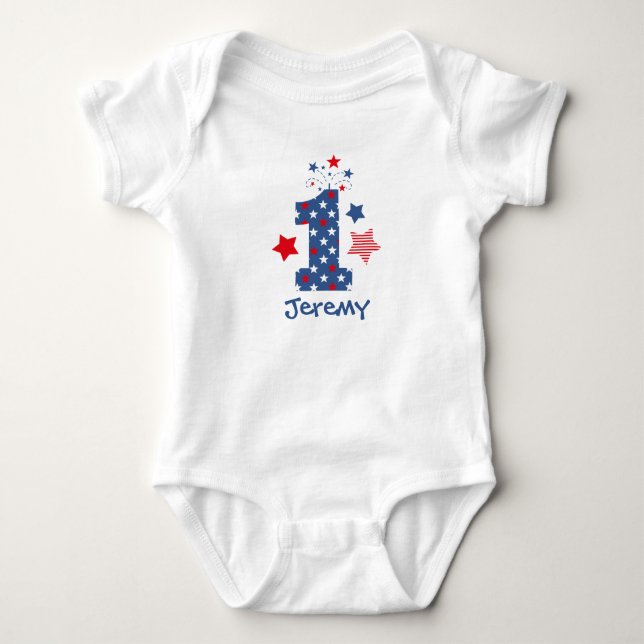 1st födelsedag för smällare t-shirt (Framsida)