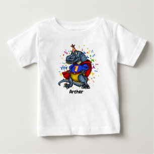 1st födelsedag för T-Rex Superhero T Shirt