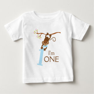 1st födelsedag för uppnosiga apablåttrandar t shirt