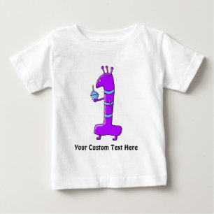 1st Födelsedag. Tecknad i Purple. T-shirt