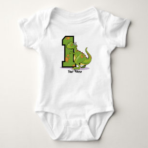 1st Födelsedagdinosauren skräddarsy Tee Shirt