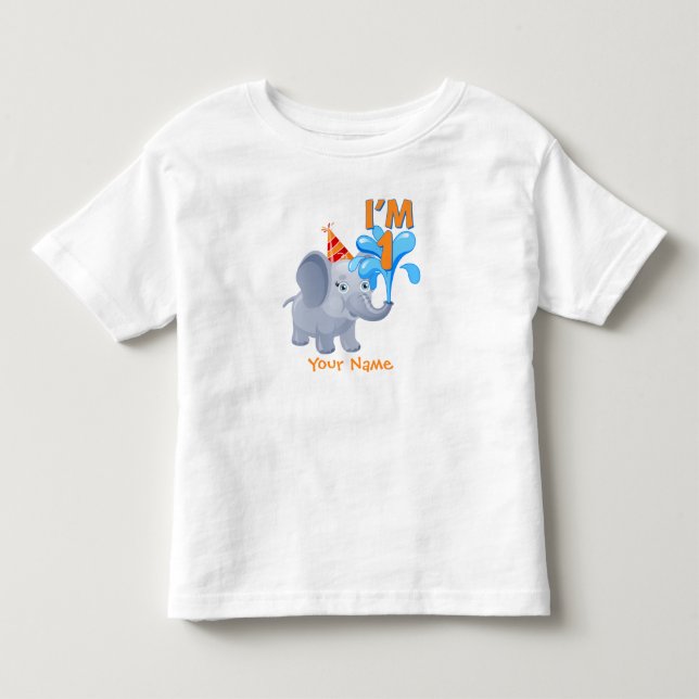 1st Födelsedagelefant T-shirt (Framsida)