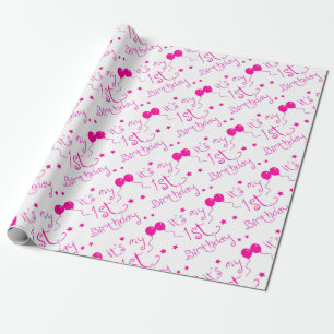 1st födelsedagflickatema presentpapper