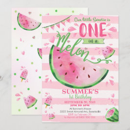 1st födelsedaginbjudan för vattenmelon inbjudningar