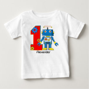 1st Födelsedagrobotanpassningsbar T-shirt