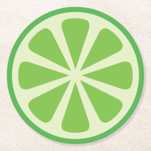 1st födelsedagsfest för citrus limefruktskivafru underlägg papper rund
