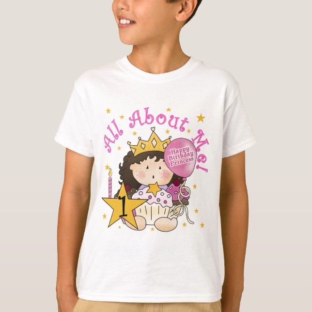 1st födelsedagTshirts för Princess All Om Me Tee (Framsida)