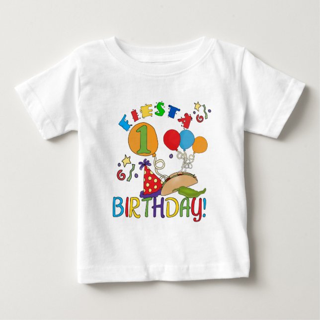 1st födelsedagTshirts och gåvor för Fiesta Tröja (Framsida)