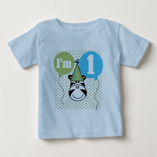 1st födelsedagTshirts och gåvor för sebra Tee (Framsida)