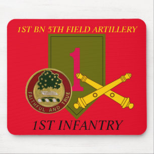 1ST För 5TH 1ST INFANTERI MOUSEPAD FÄLTARTILLERI Musmatta
