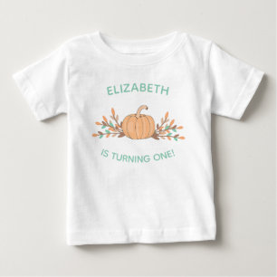 1st För födelsedag pumpa lite i pastell T Shirt