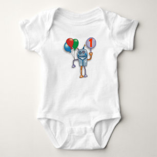 1st För robotbaby för födelsedagsfest gullig Tee