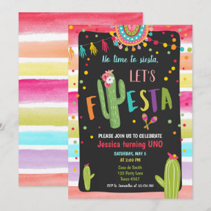 1st första Fiestafödelsedag för mexicansk kaktus Inbjudningar