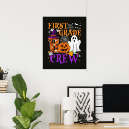 1st Grade Boo Crew Lärare Elev Rolig Halloween Poster