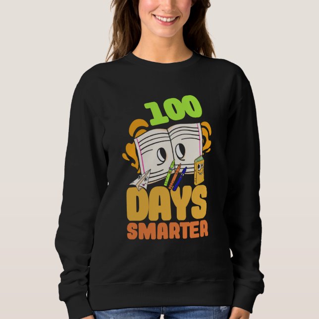 1st Grade Child 100 days smarter pupil T Shirt (Framsida)