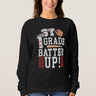 1st Grade First Day Of School 1st Grade Batter Up  T Shirt