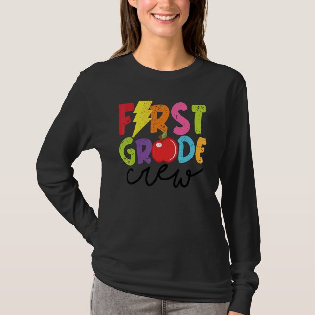 1st Grade  Girls Kids Back To School  1 T Shirt (Framsida)