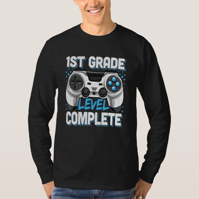 1st Grade Graduation Level Complete Video Gamer Ki T Shirt (Framsida)