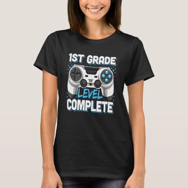 1st Grade Graduation Level Complete Video Gamer Ki T Shirt (Framsida)