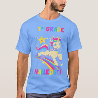 1st Grade Nailed It Unicorn Kids Back to School Pr T Shirt