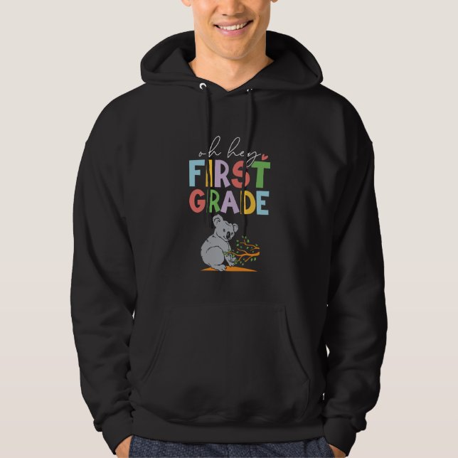 1st Grade Outfit Boys Koala - First Day of First G Hoodie (Framsida)